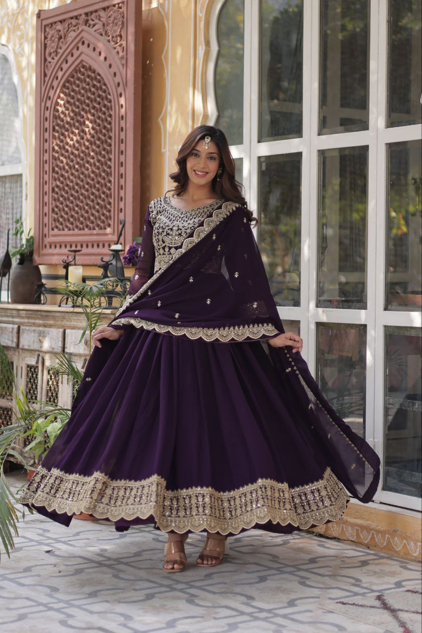 Riwaayat Luxe Faux Blooming Anarkali Gown
