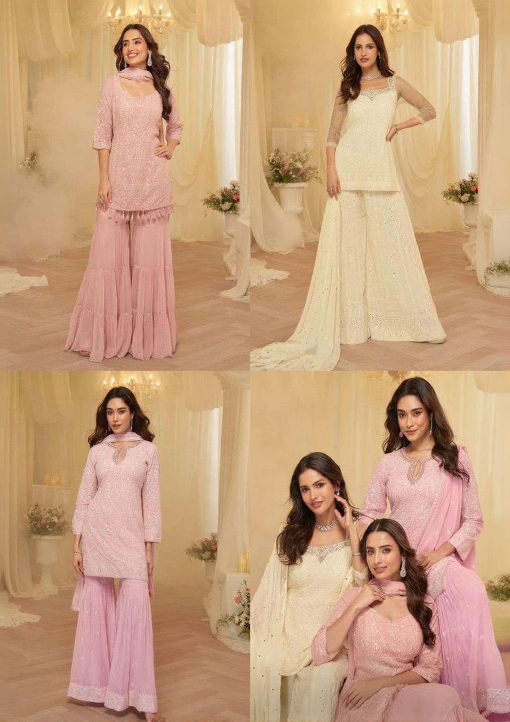 Asmita Chikankari Work Georgette Designer Sharara Suit