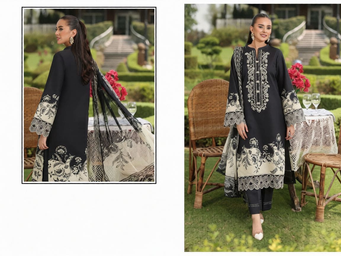Nargis Afshan Elegant Cotton Lawn Ensemble