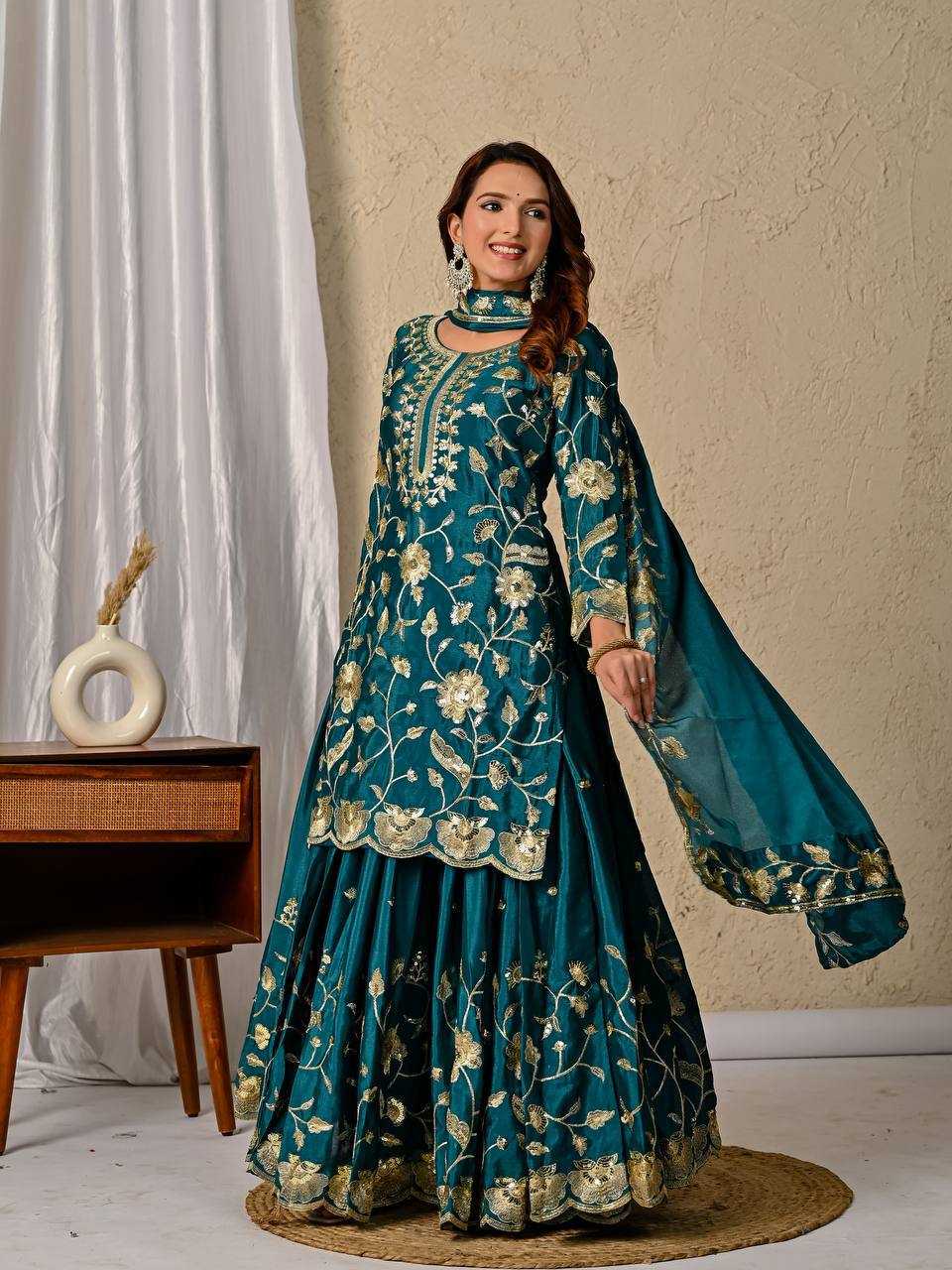 Signature Shine Chinon Silk Lehenga Collection