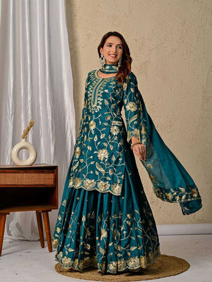 Signature Shine Chinon Silk Lehenga Collection