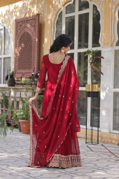 Riwaayat Luxe Faux Blooming Anarkali Gown