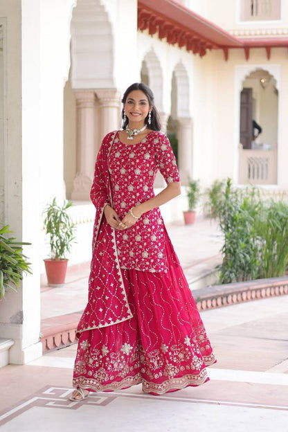 Mystic Sequins Premium Party Wear Sharara Set