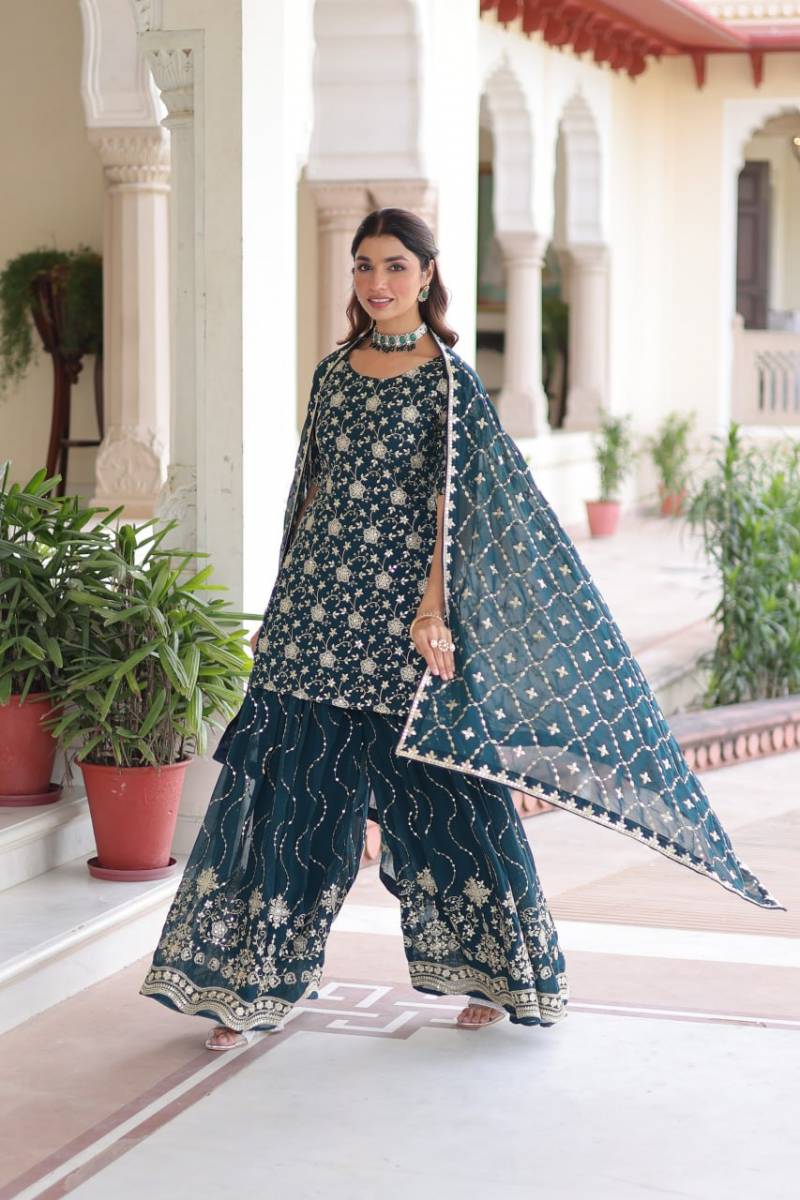 Mystic Sequins Premium Party Wear Sharara Set