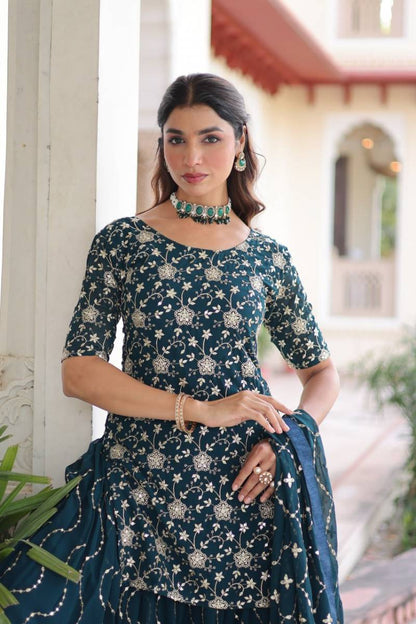 Mystic Sequins Premium Party Wear Sharara Set