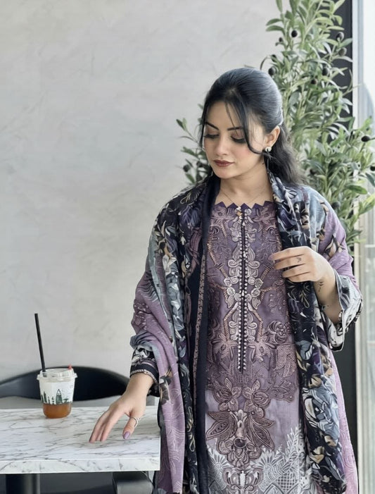 Rukhsar Gulzar Embroidered Lawn Ensemble