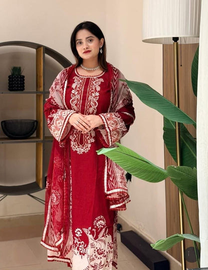 Nargis Afshan Elegant Cotton Lawn Ensemble