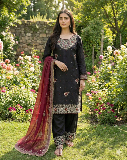 Star Glow  Heavy Sequence Work GMY Silk Designer Suit