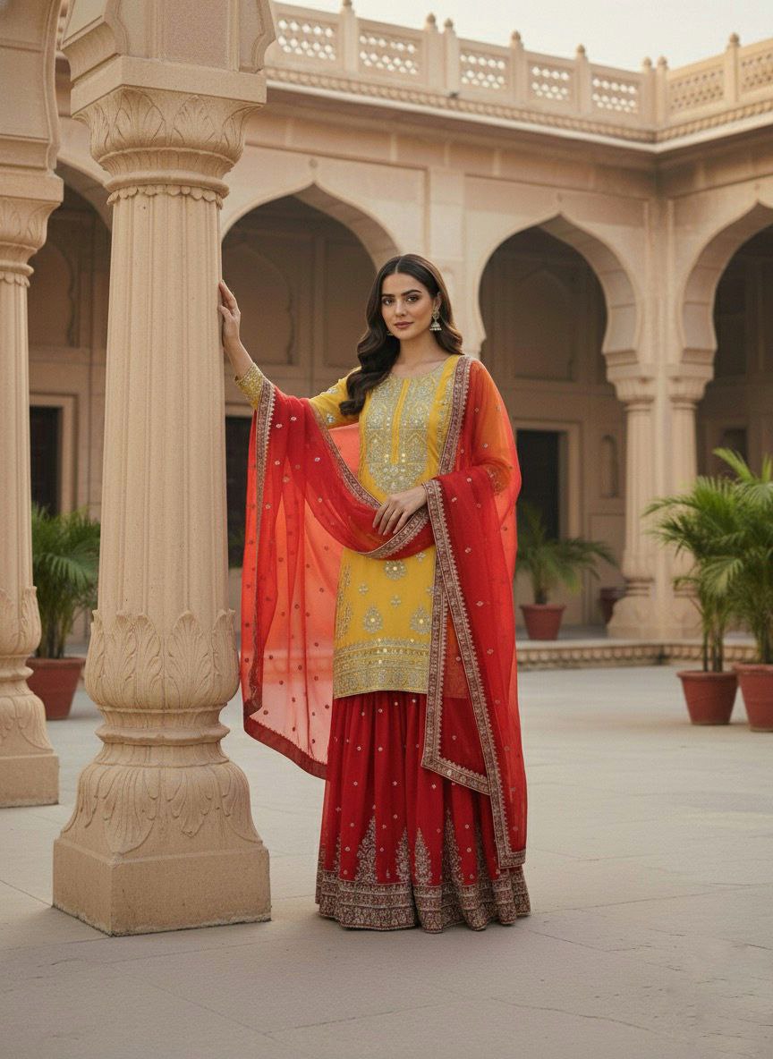 Begum Grace Embroidered Georgette Suit