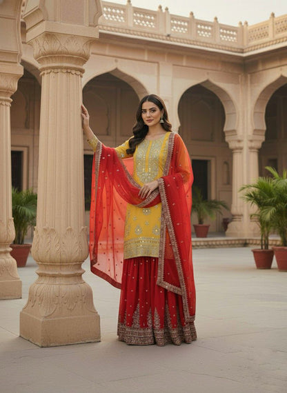 Begum Grace Embroidered Georgette Suit