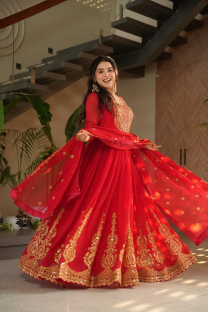 Ruhani Zari Embroidered Faux Blooming Gown