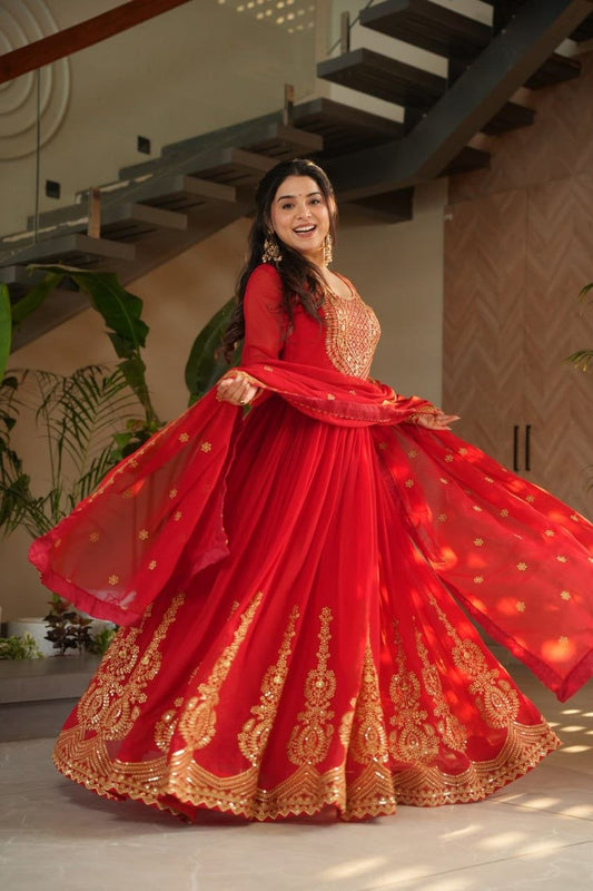 Ruhani Zari Embroidered Faux Blooming Gown
