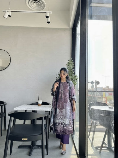 Rukhsar Gulzar Embroidered Lawn Ensemble