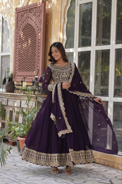 Riwaayat Luxe Faux Blooming Anarkali Gown