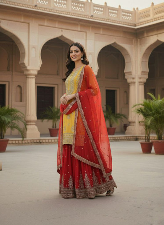 Begum Grace Embroidered Georgette Suit