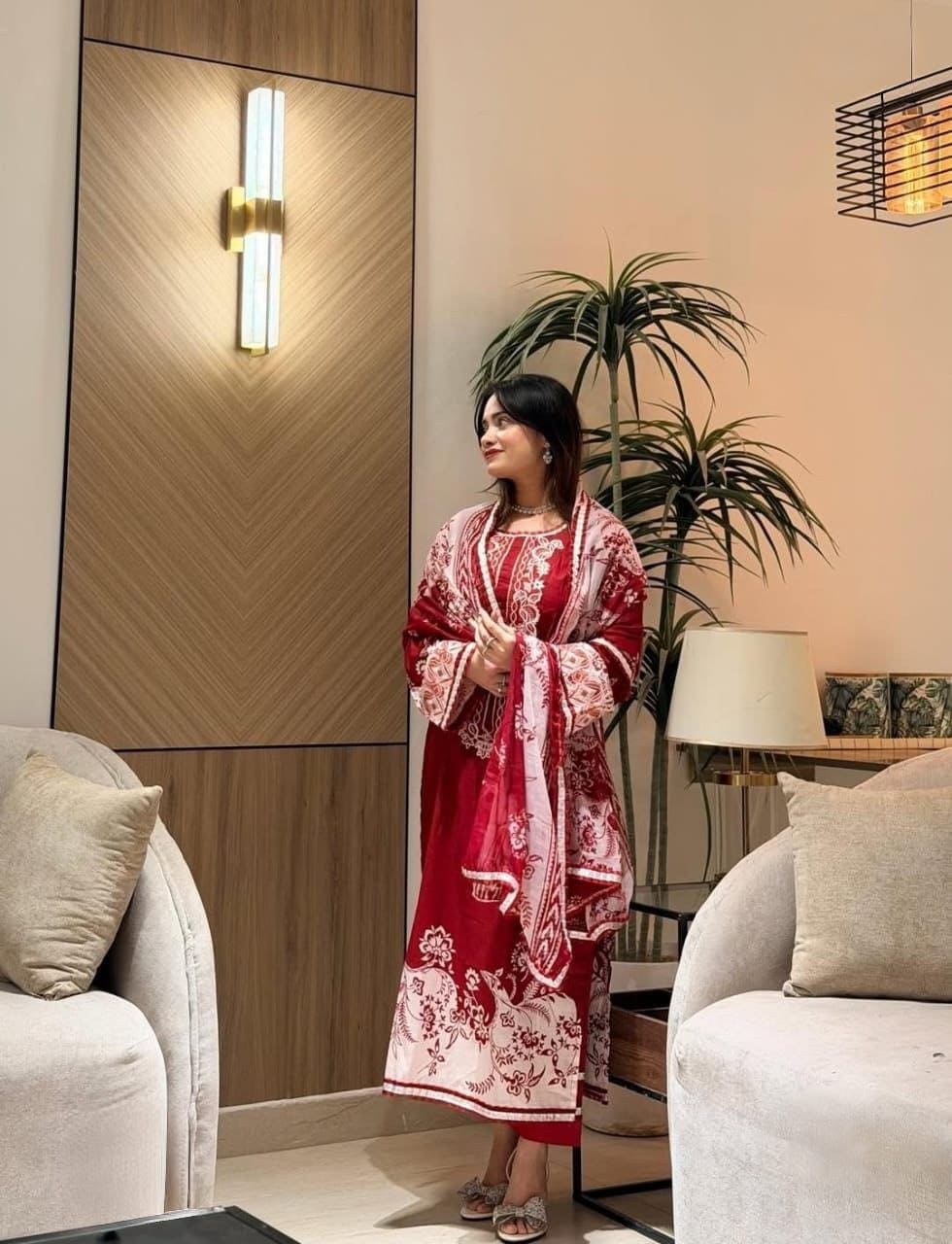 Nargis Afshan Elegant Cotton Lawn Ensemble