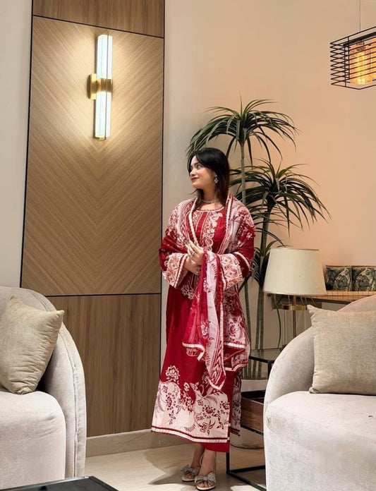 Nargis Afshan Elegant Cotton Lawn Ensemble