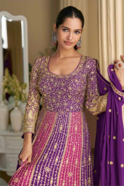 Rutba Luxury Line  Real Georgette Heavy Embroidered Designer Gown