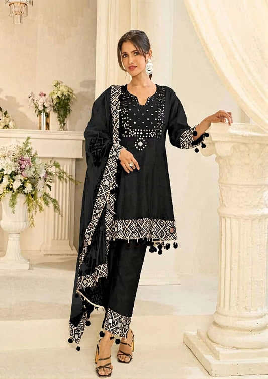Mirror Collection Premium Silk Designer Suit Set
