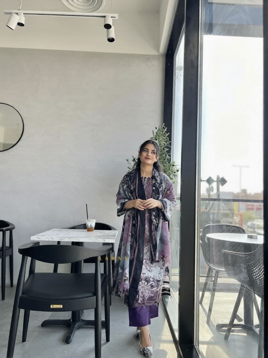 Rukhsar Gulzar Embroidered Lawn Ensemble