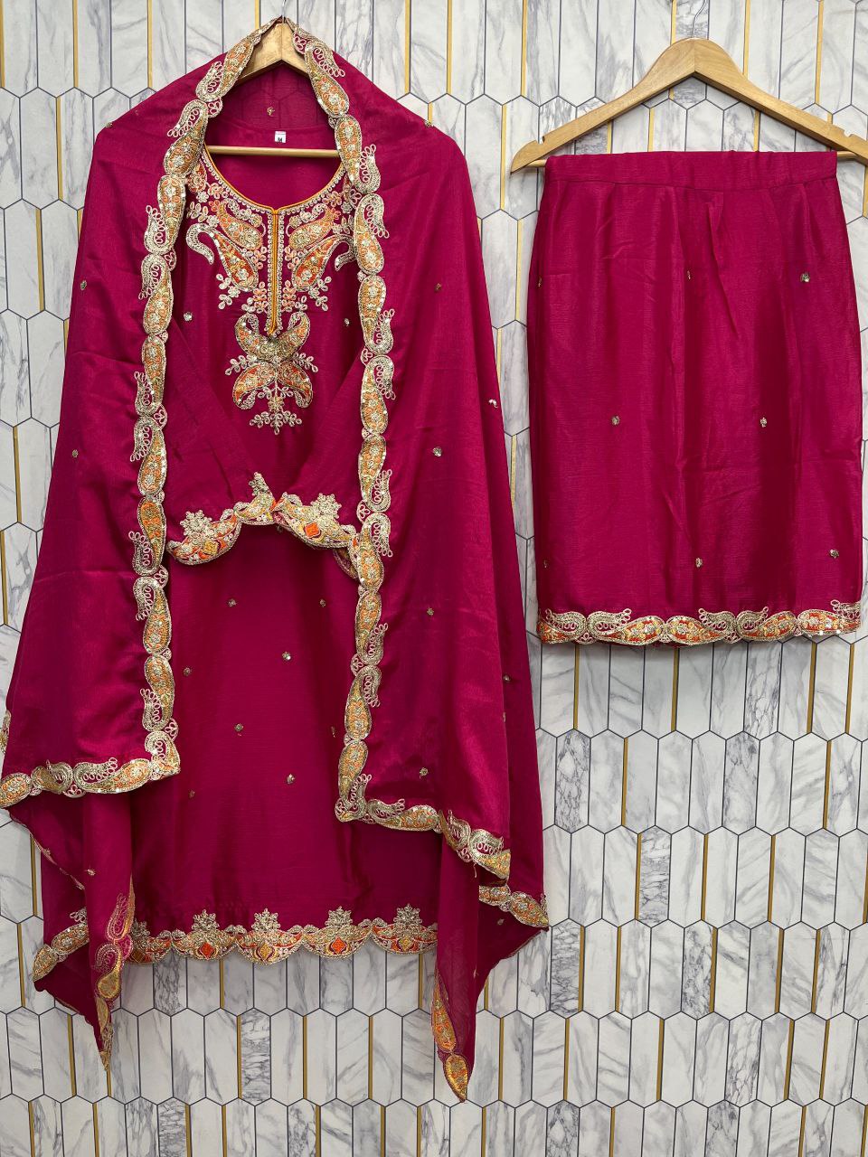 Spark Diva Chinon Silk Embroidery Work