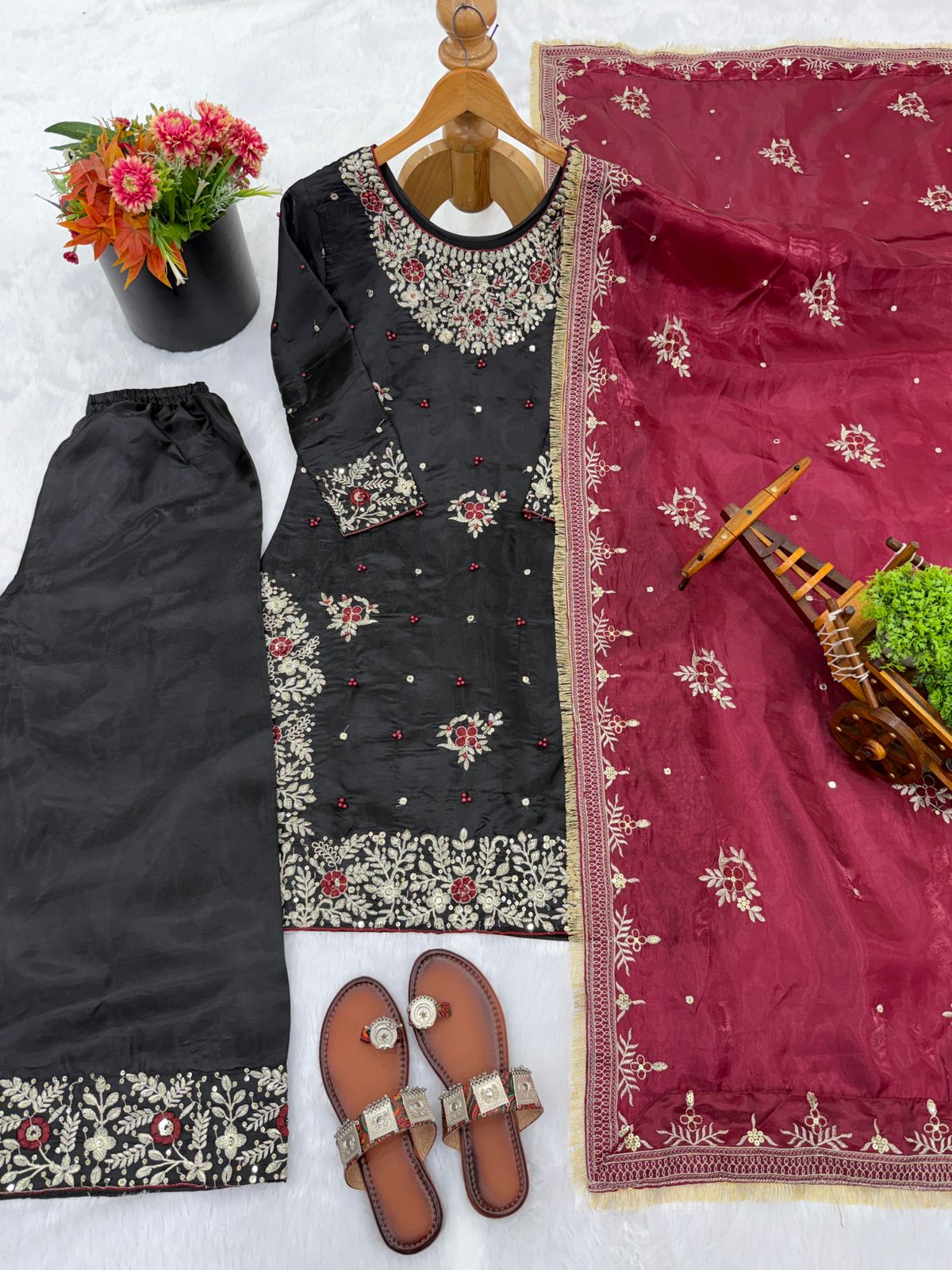 Star Glow  Heavy Sequence Work GMY Silk Designer Suit