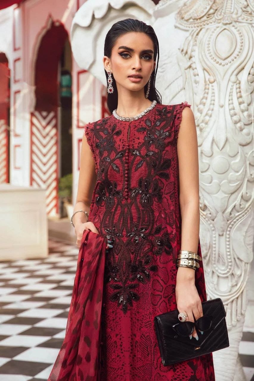 Elvina Premium Cotton Lawn Ensemble
