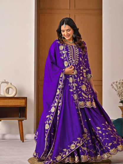 Signature Shine Chinon Silk Lehenga Collection