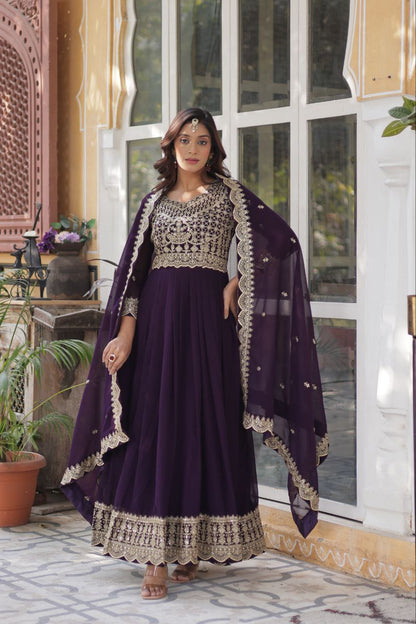 Riwaayat Luxe Faux Blooming Anarkali Gown
