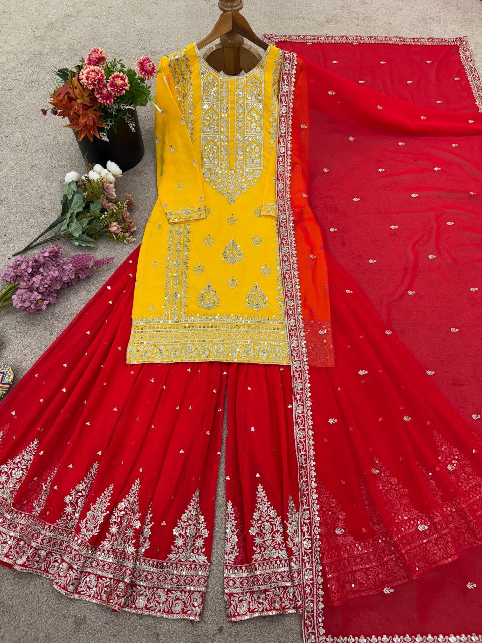 Begum Grace Embroidered Georgette Suit