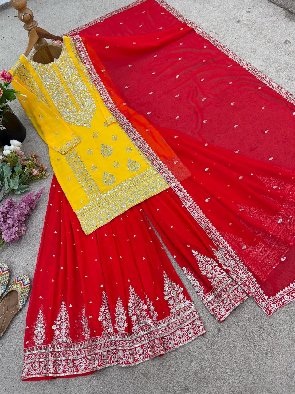 Begum Grace Embroidered Georgette Suit