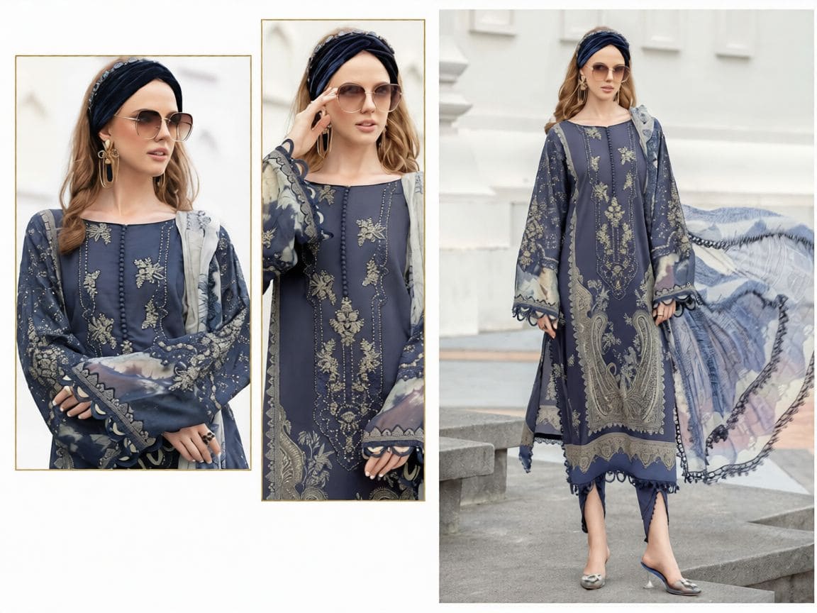 Sana Areeba Premium Cotton Lawn Ensemble