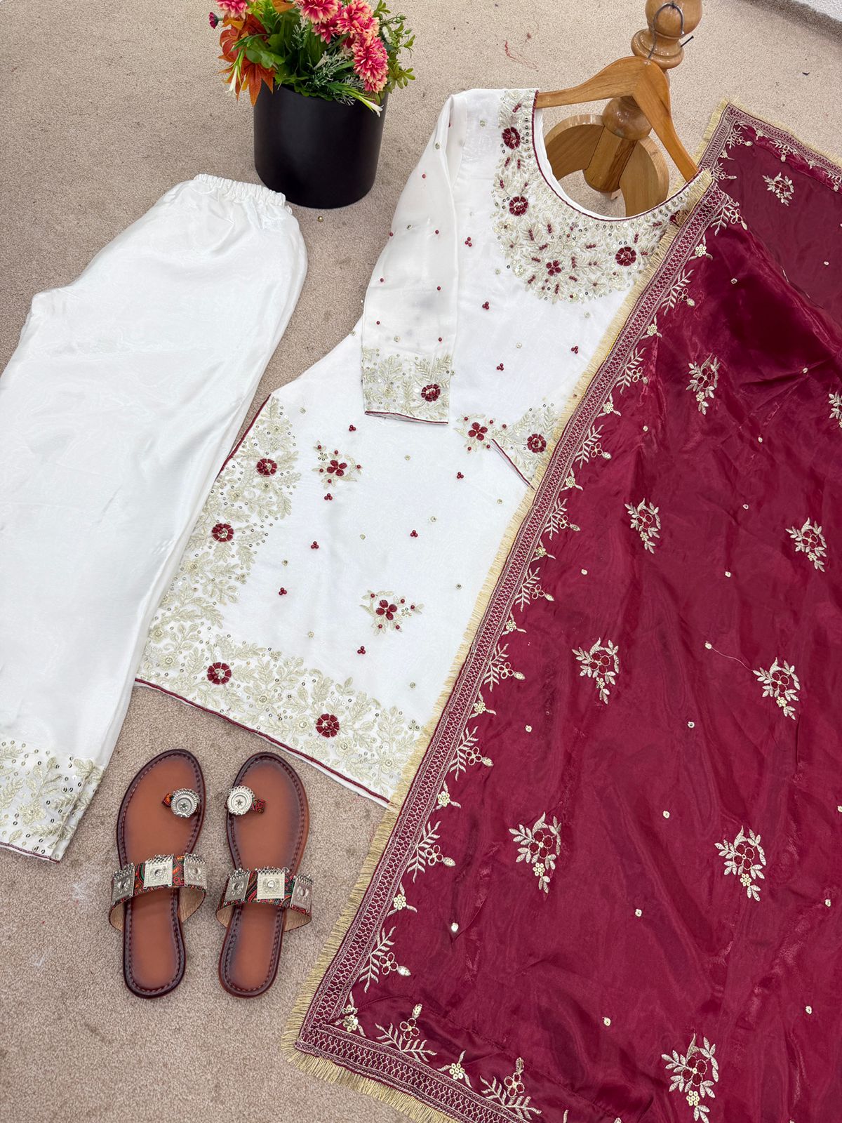 Star Glow  Heavy Sequence Work GMY Silk Designer Suit