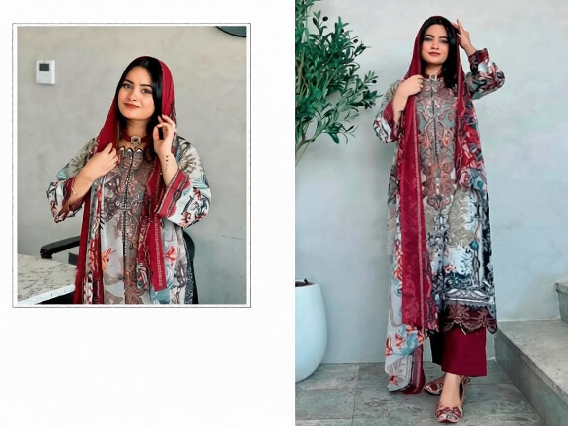 Rukhsar Gulzar Embroidered Lawn Ensemble