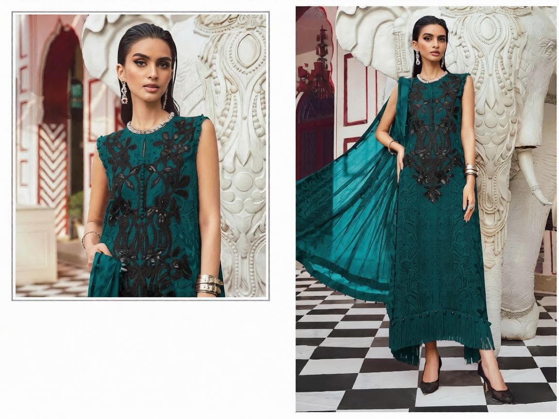 Elvina Premium Cotton Lawn Ensemble