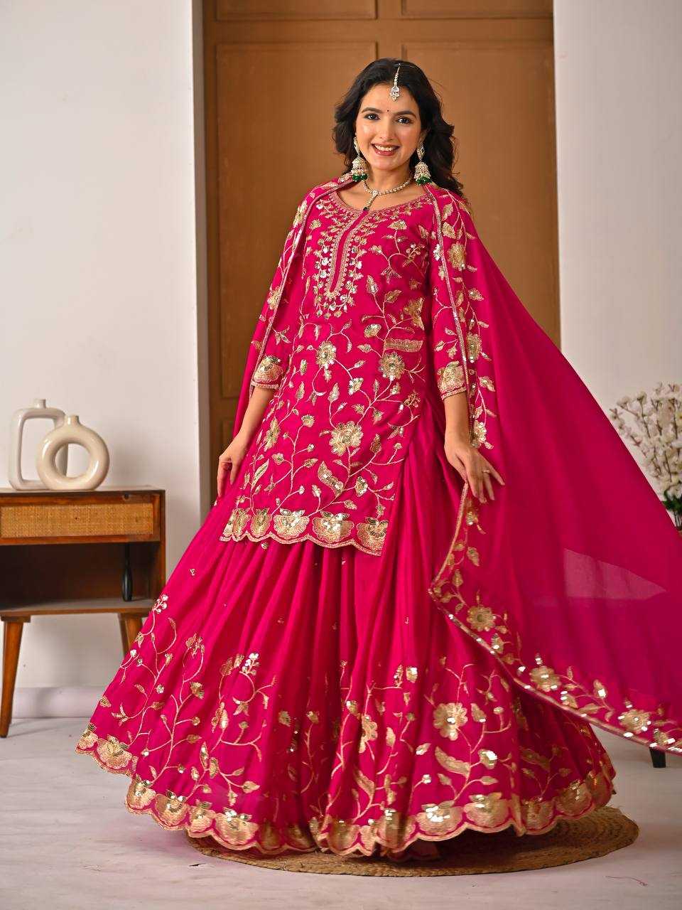 Signature Shine Chinon Silk Lehenga Collection