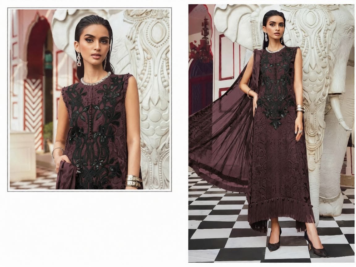 Elvina Premium Cotton Lawn Ensemble