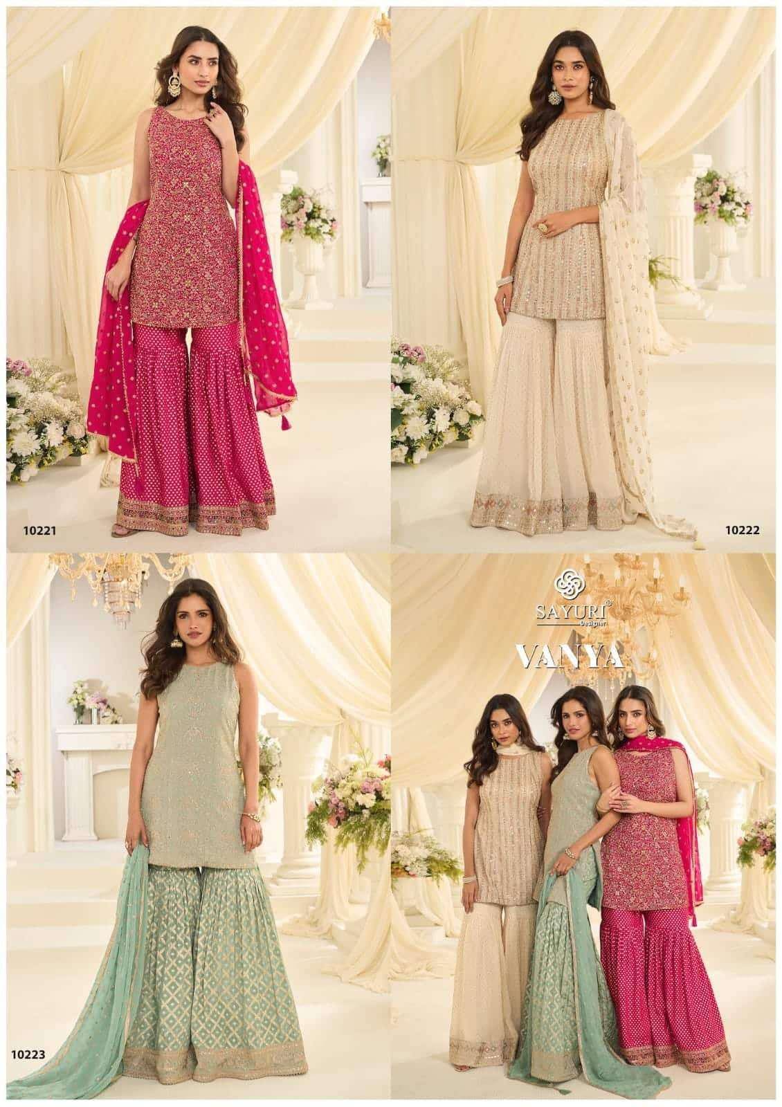 Vanya Designer Heavy Embroidered Georgette Wedding Wear Suit Set