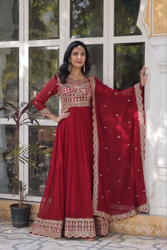 Riwaayat Luxe Faux Blooming Anarkali Gown
