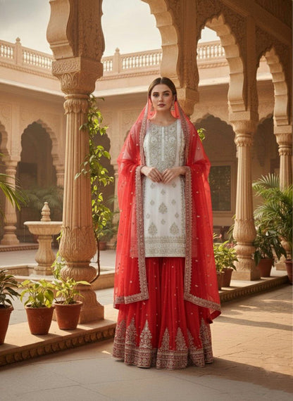 Begum Grace Embroidered Georgette Suit