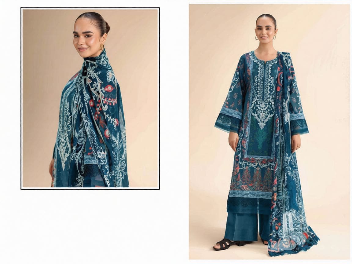 Iqra Huma Elegant Cotton Wear Set