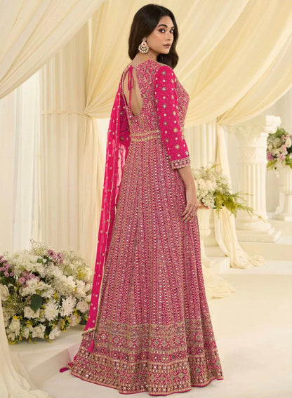Royal Maharani Heavy Embroidered Real Georgette Designer Anarkali Dress