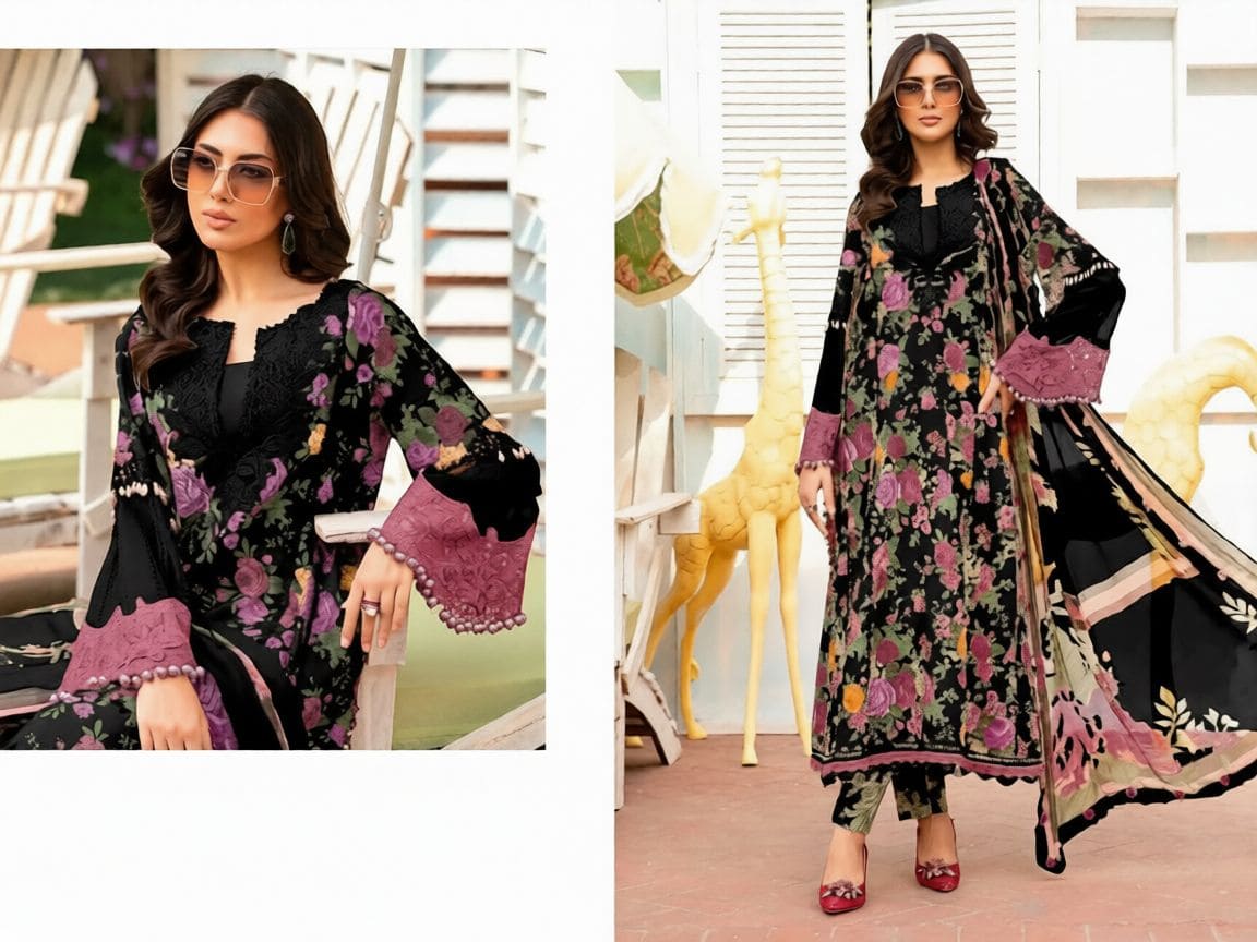 Hooriya Nazneen Classic Lawn Wear Ensemble