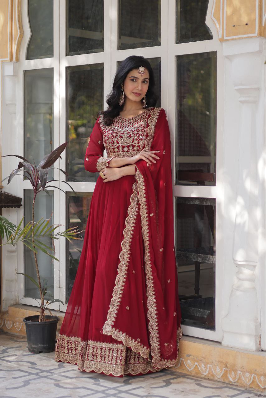 Riwaayat Luxe Faux Blooming Anarkali Gown
