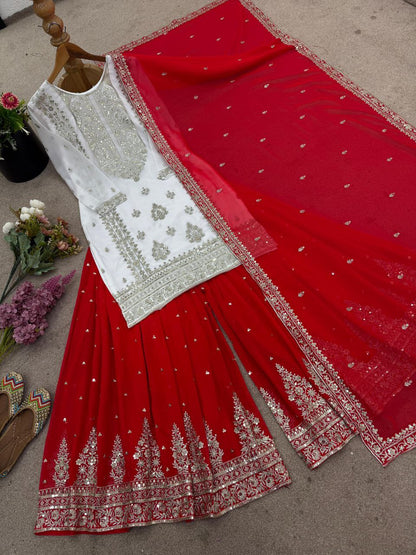 Begum Grace Embroidered Georgette Suit