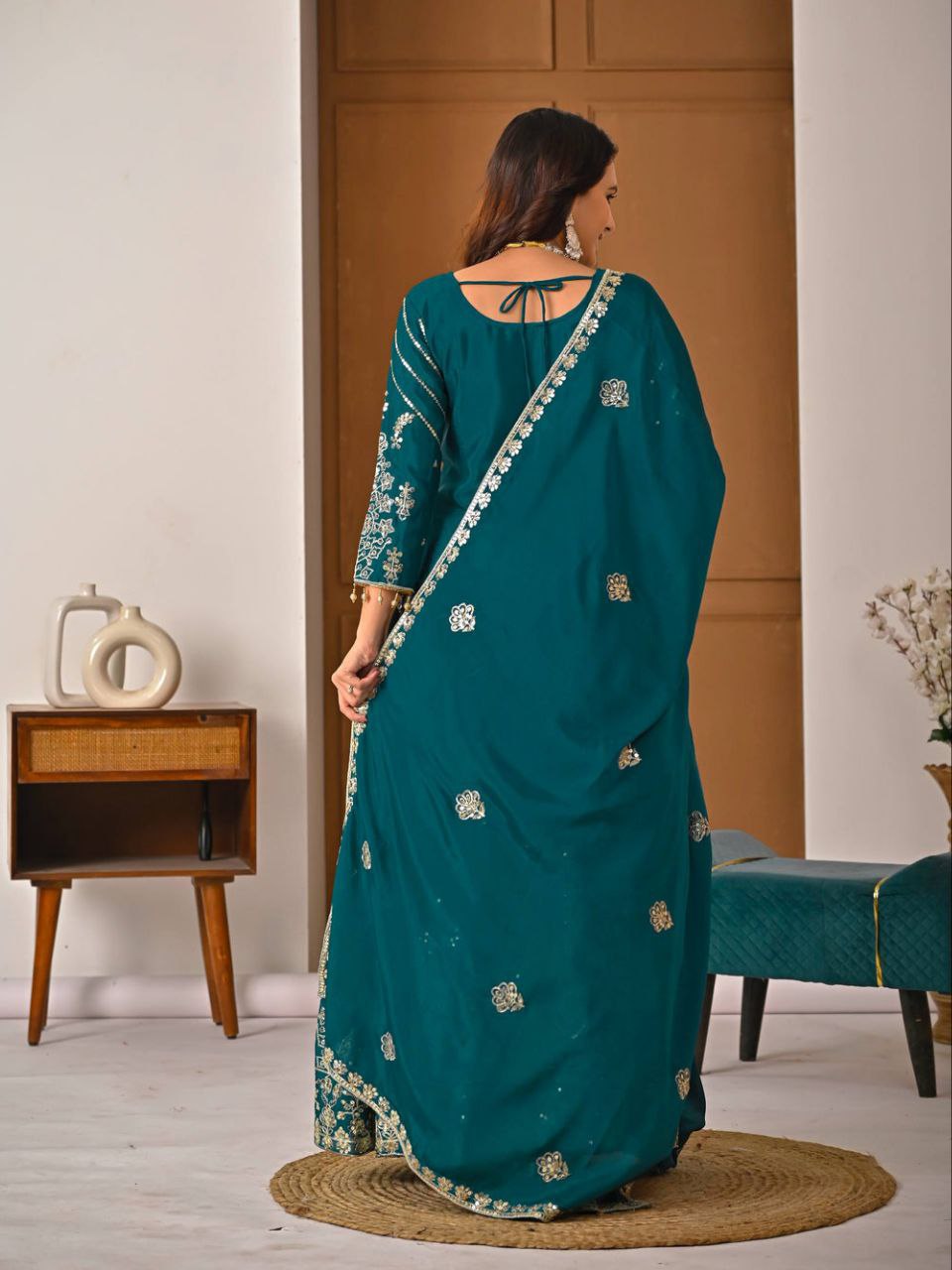 Luxe Zari  Chinon Silk Wedding Style Lehenga