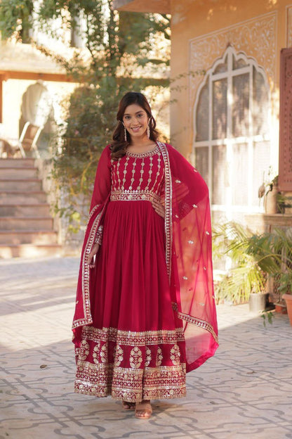 Afsana Zariwork Faux Blooming Gown Set
