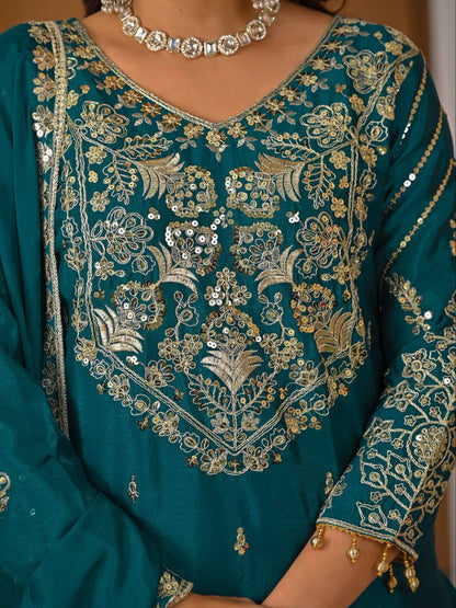 Luxe Zari  Chinon Silk Wedding Style Lehenga