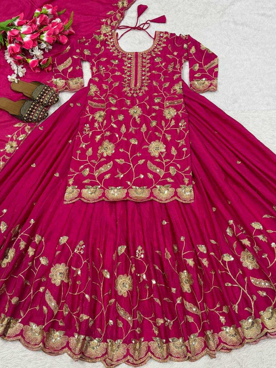 Signature Shine Chinon Silk Lehenga Collection