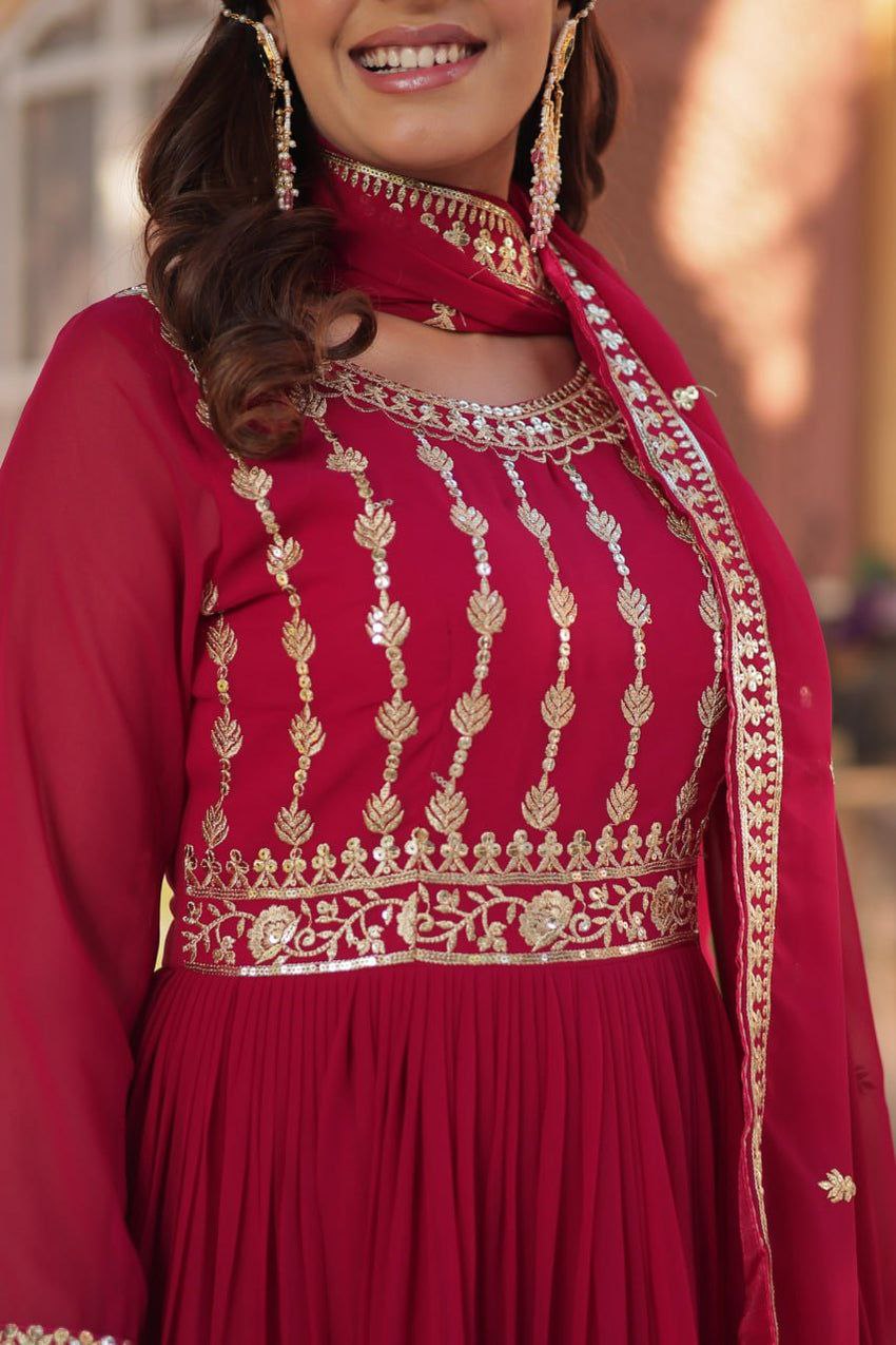 Afsana Zariwork Faux Blooming Gown Set